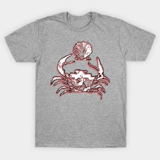 crab and pearl seafood delight crustacean charm ocean T-Shirt